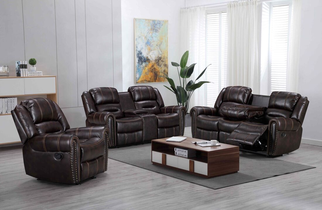 Lexington2023 Brown 3pc  Reclining  Set