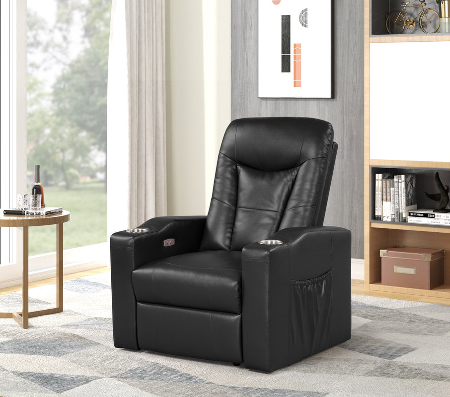 Madison Black Power Recliner