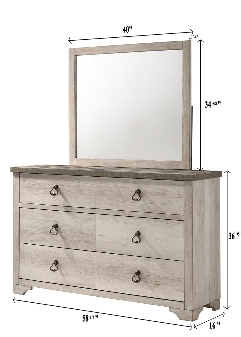 Patterson Driftwood  Panel Bedroom Set | B3050 - Harwin Furniture