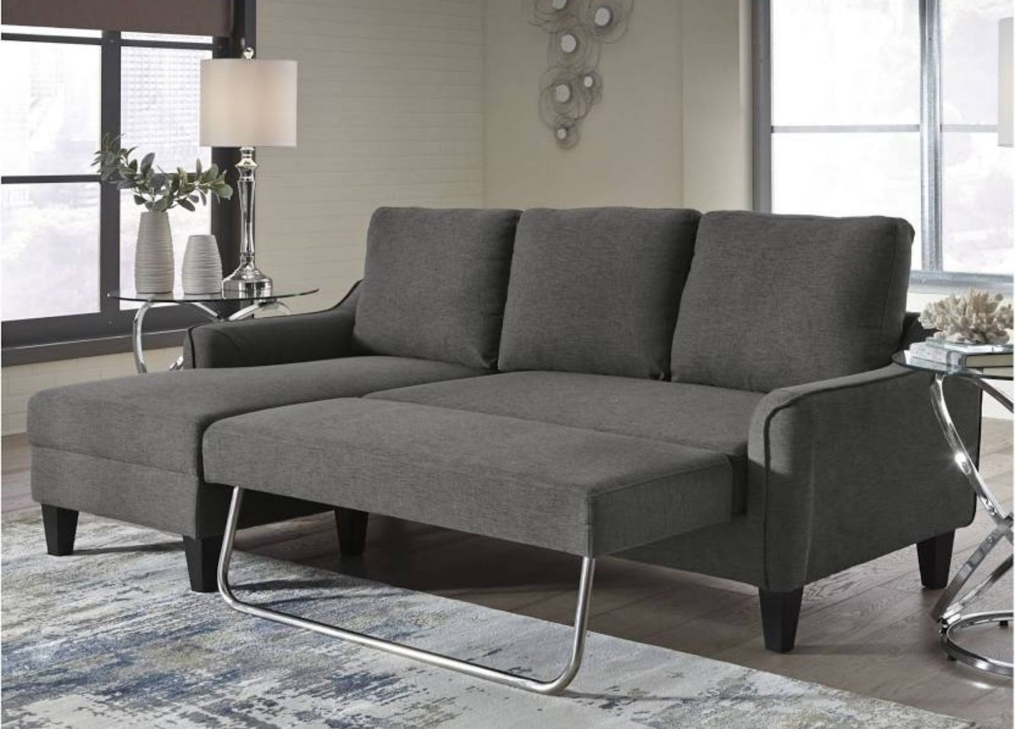 Jarreau Gray Sofa Chaise Sleeper 11503