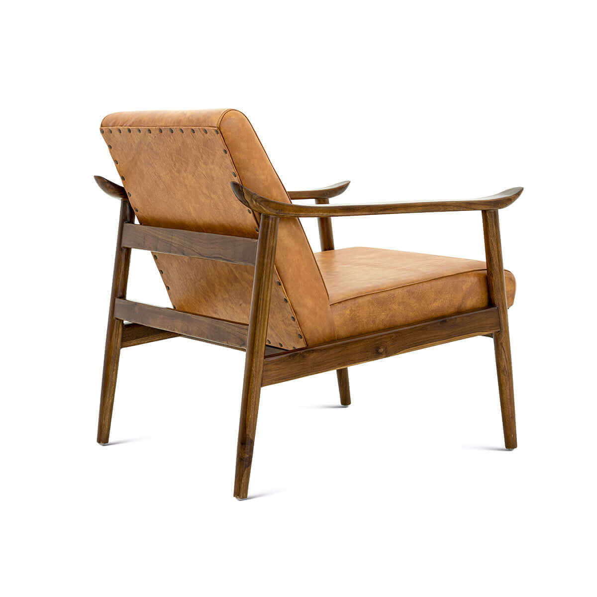 Brandon Dark Tan Leather Lounge Chair