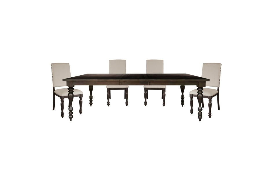 Begonia Grayish Brown Extendable Dining Set 1718