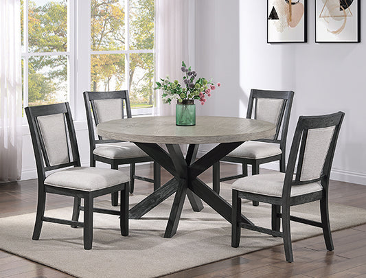 Steves Black/Grey Round Dining Set 2274