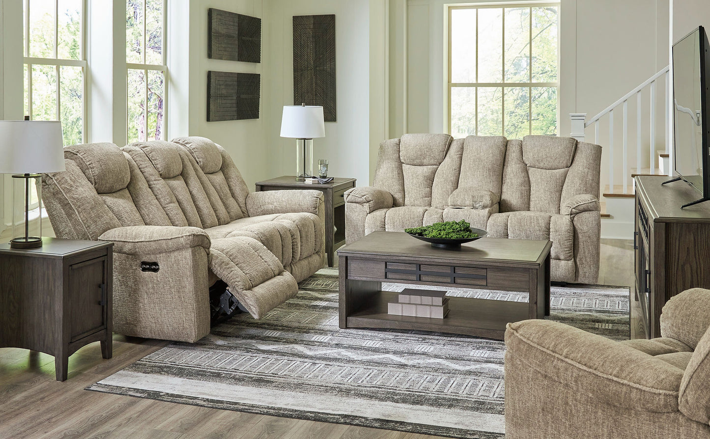 Hindmarsh Stone POWER Sofa and Loveseat 90309