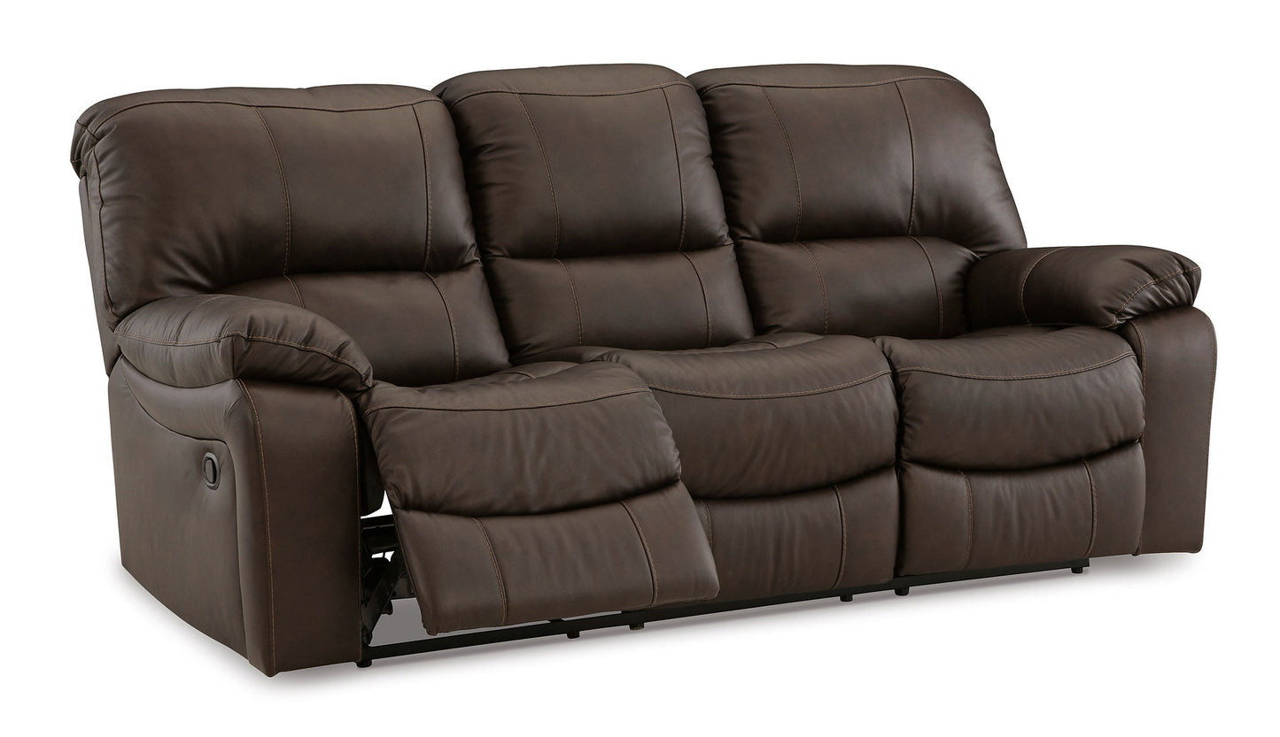 Leesworth Dark Brown POWER Reclining Sofa and Loveseat U43808