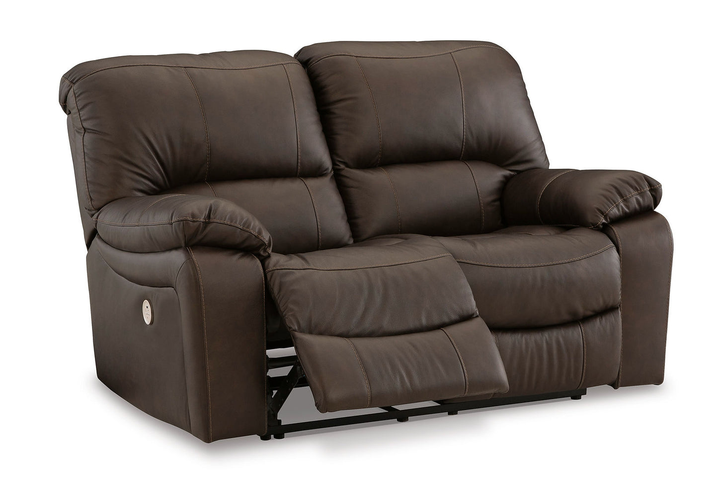 Leesworth Dark Brown POWER Reclining Sofa and Loveseat U43808