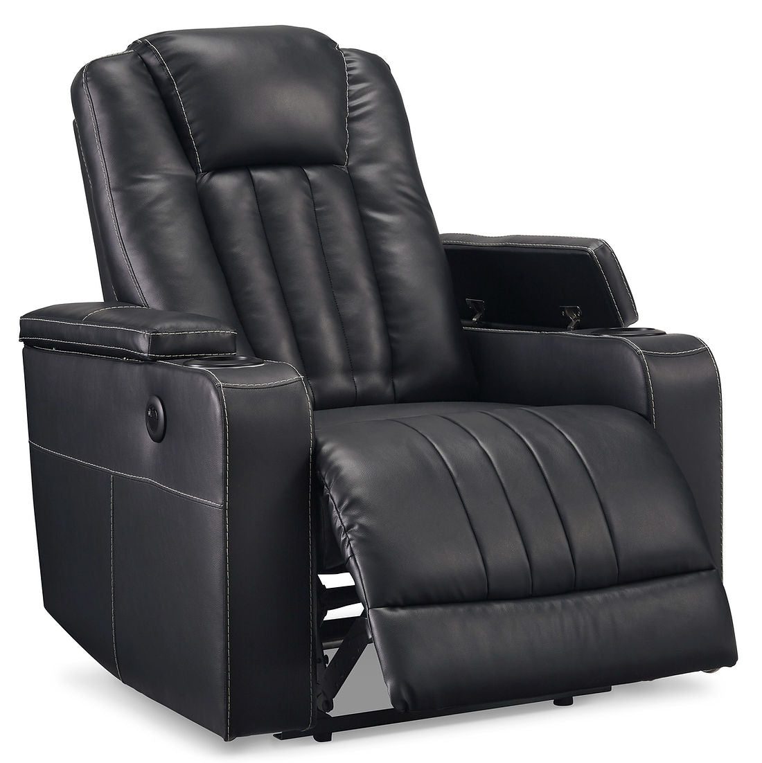 Center Point Black POWER/LED Sofa and Loveseat 24004