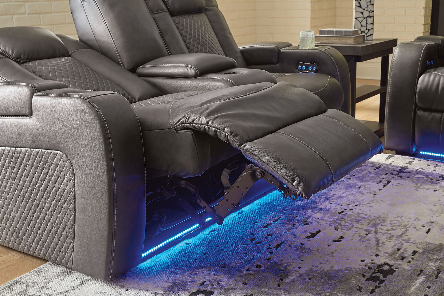 Fyne-Dyme Shadow POWER/LED Reclining Sofa & Loveseat 36602