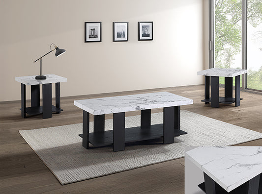 Boris Black 3pc Coffee Table Set