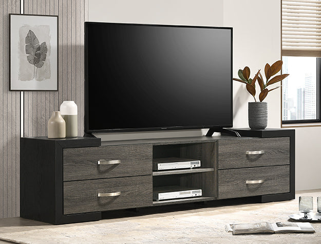 Brant Black/Grey 70" TV Stand 4812