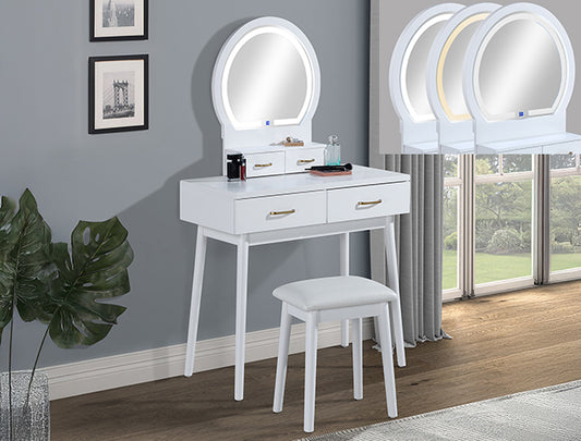 Cecilia White LED Vanity Set 4905