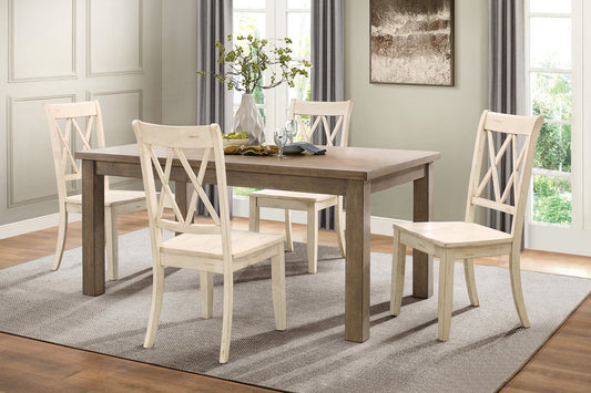 Janina Natural/White 5pc Dining Set 5516