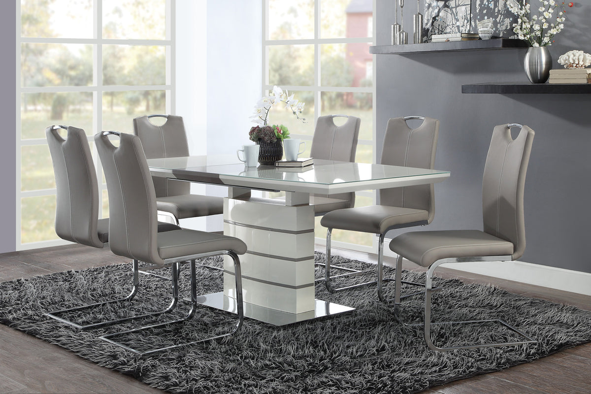 Glissand Chrome Metal/Gray Dining Set 5599