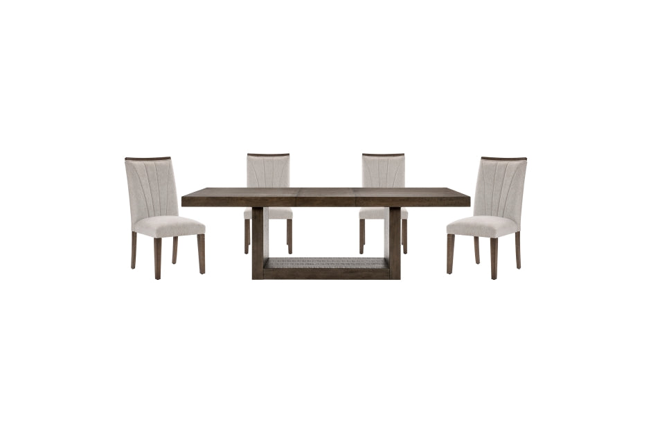 Brookings Brown Finish/Grey Dining Room Set 5764