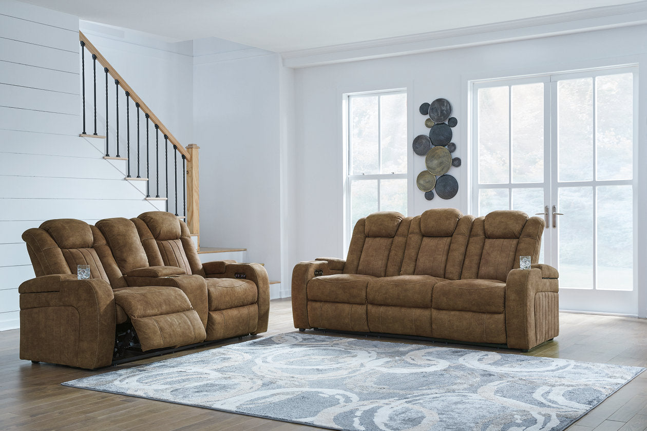 Wolfridge Brindle POWER Sofa and Loveseat 60703