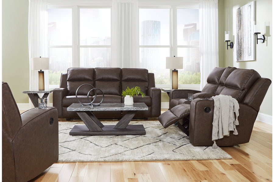 Lavenhorne Umber Reclining Sofa, Loveseat and Recliner 63306