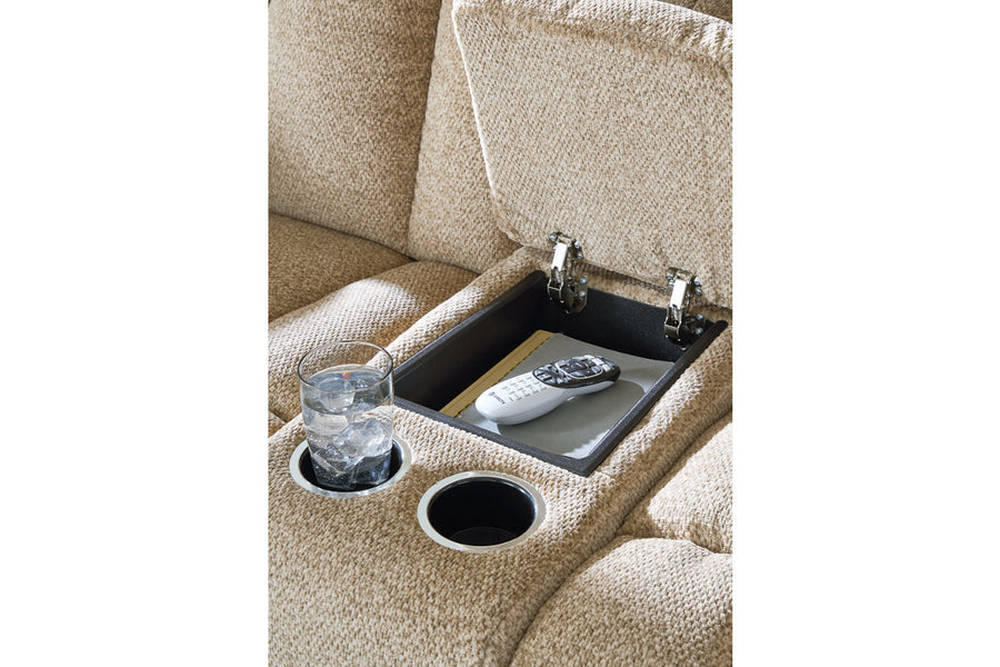 Tip-Off Wheat POWER Reclining Sofa and Loveseat  69305