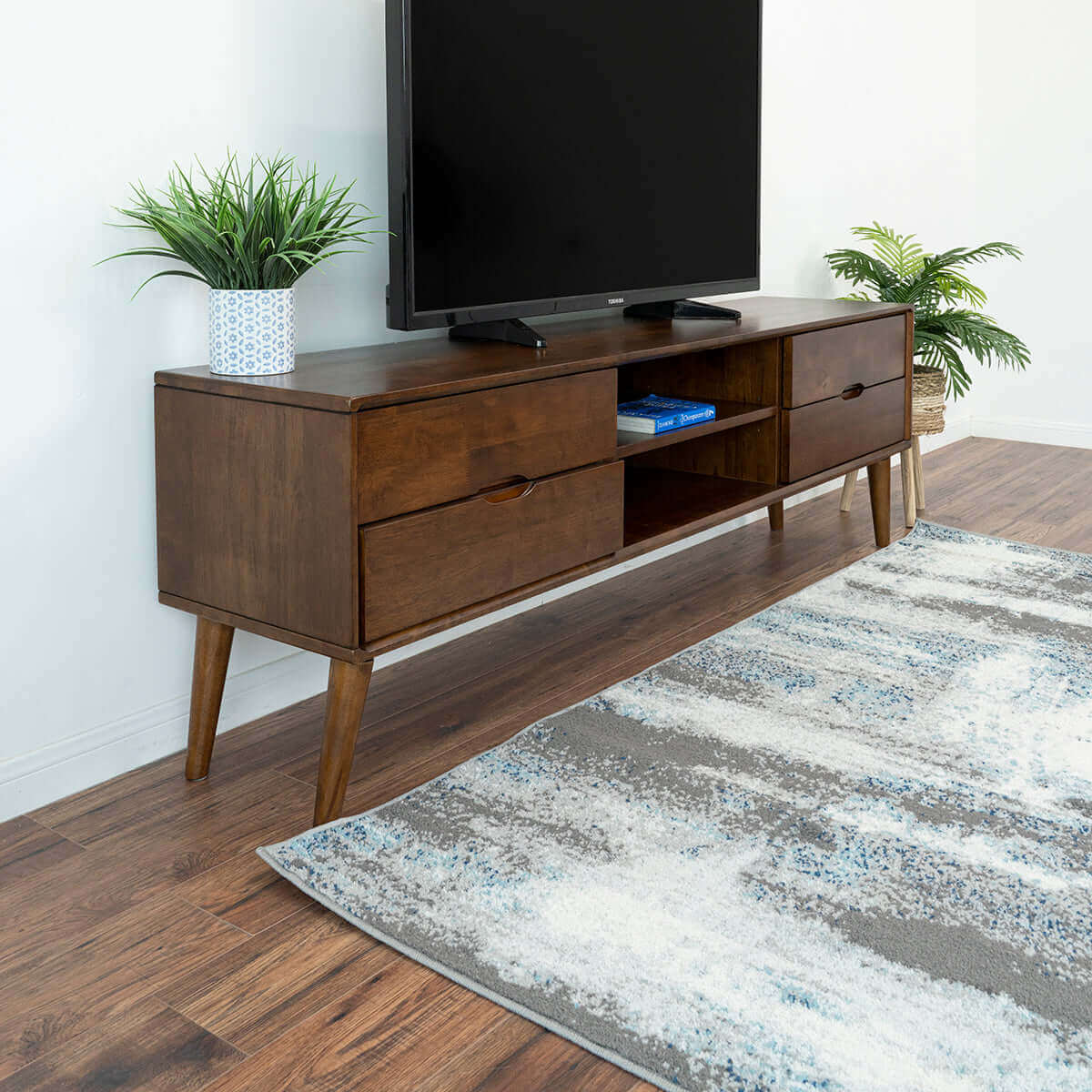 Adrian  Walnut 72"TV Stand