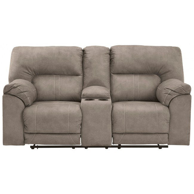 Cavalcade Slate POWER Reclining Sofa and Loveseat 77601