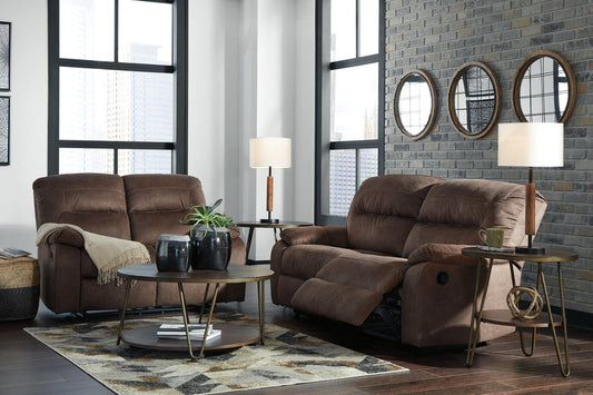 Bolzano Coffee Reclining Sofa and Loveseat 93802