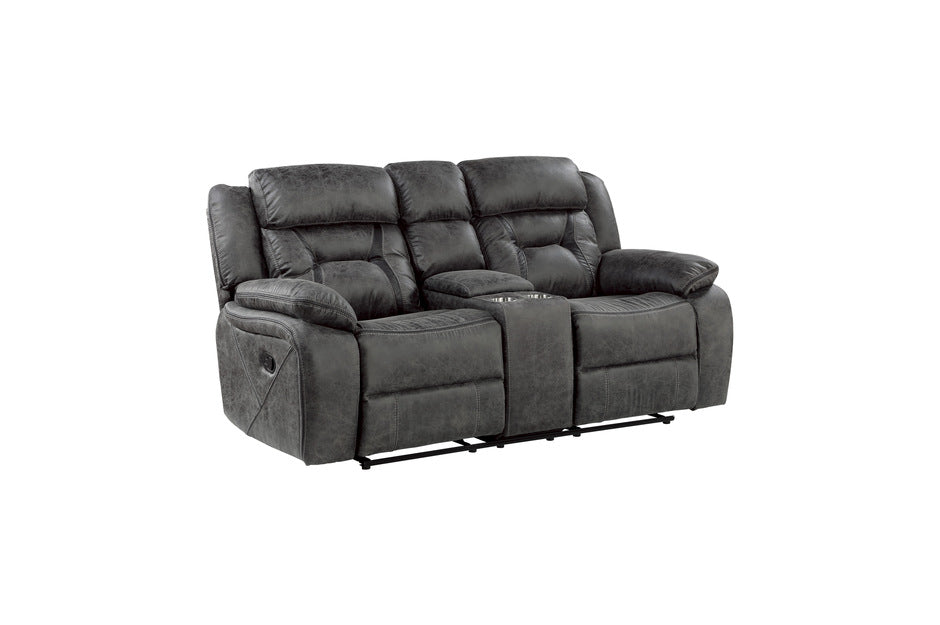 Madrona Hill  Gray Reclining Sofa and Loveseat 9989