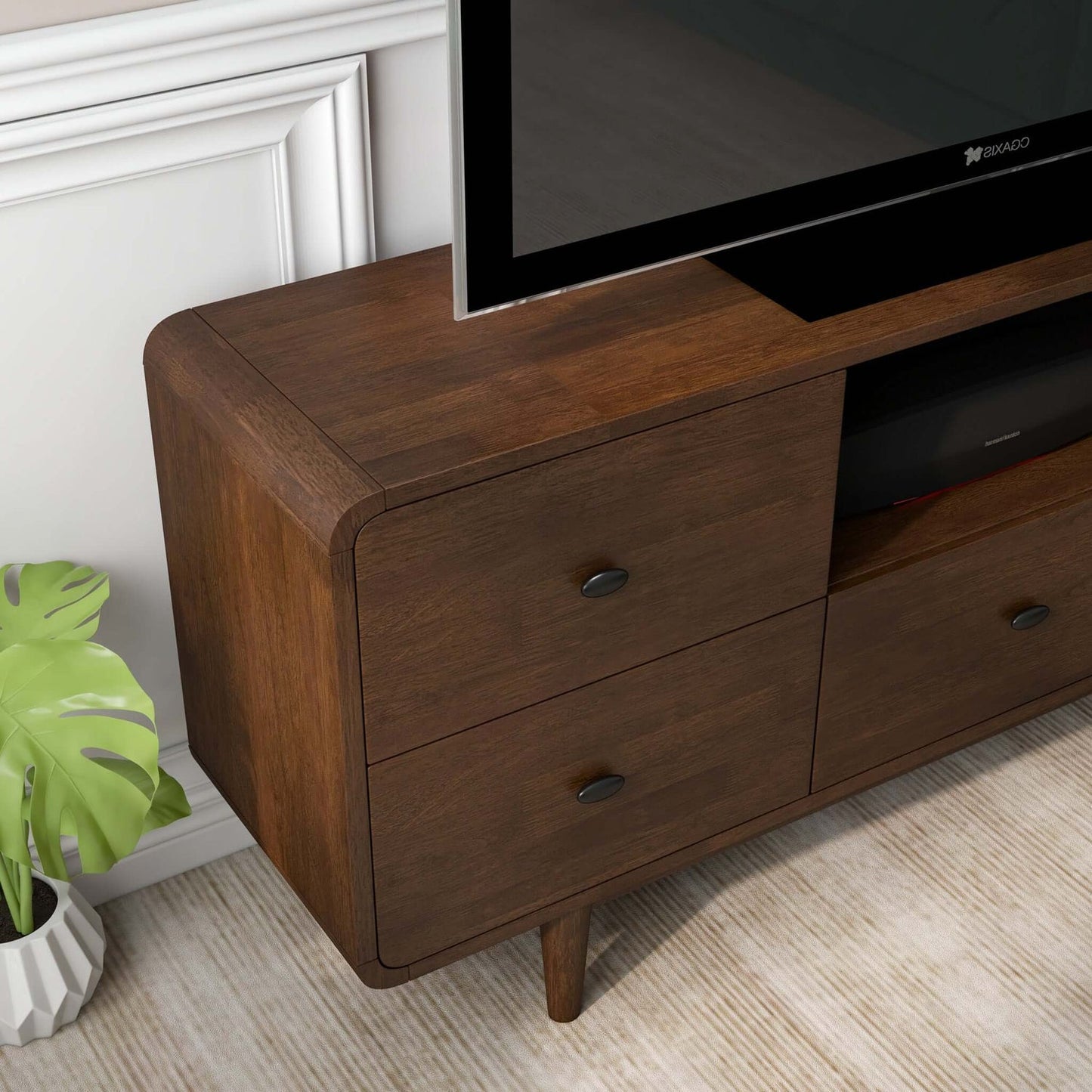 Alexa Brown Modern Style 72" TV Stand