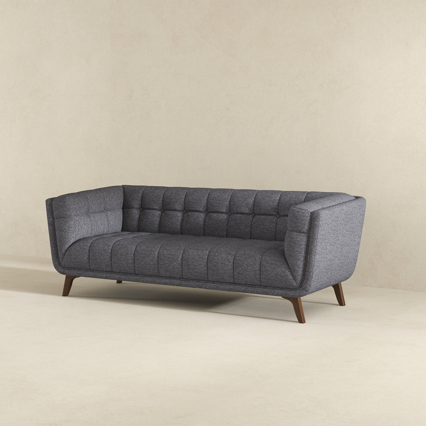 Addison 86" Dark Grey Linen Modern Sofa