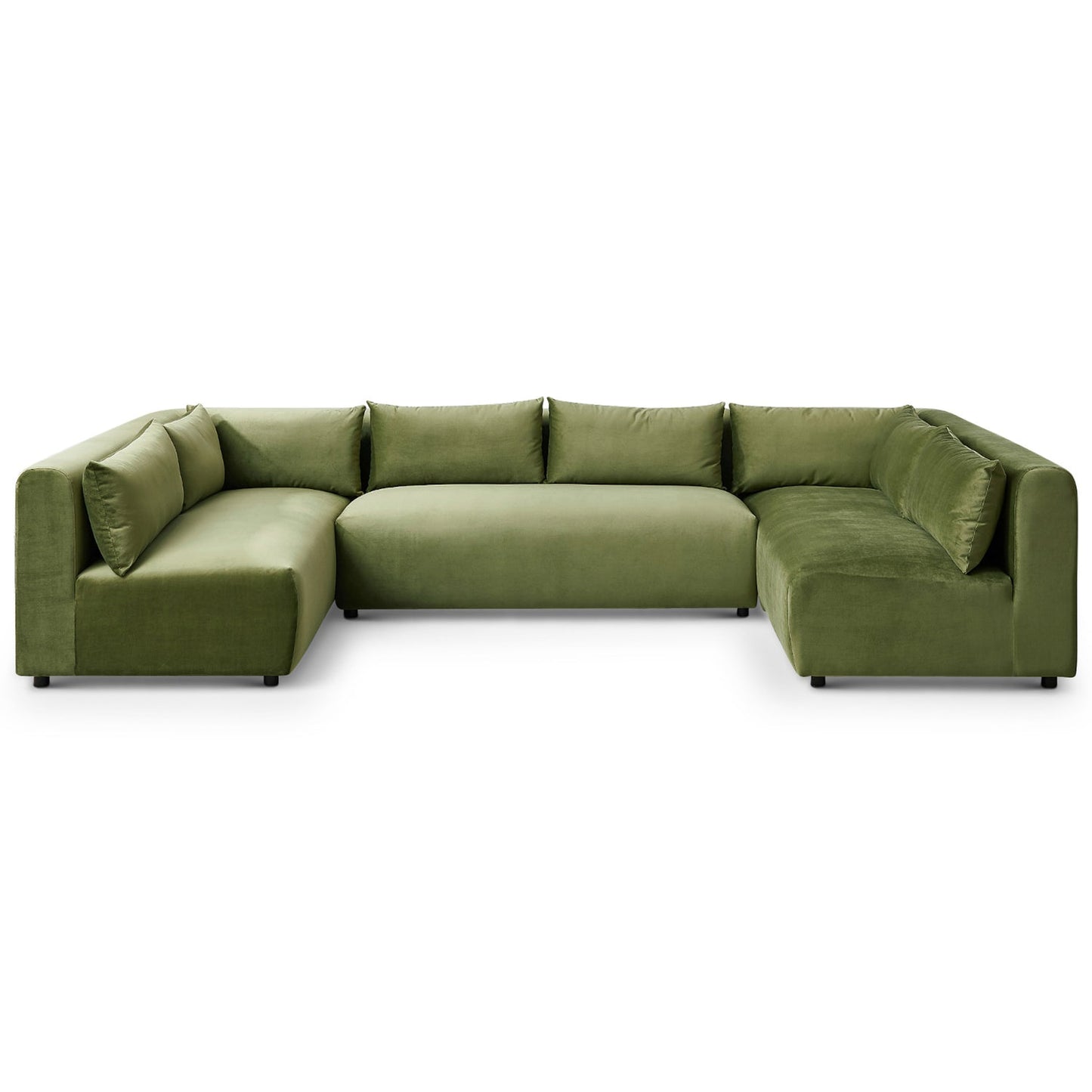 Aleny 140" Green Modular Corner Sectional