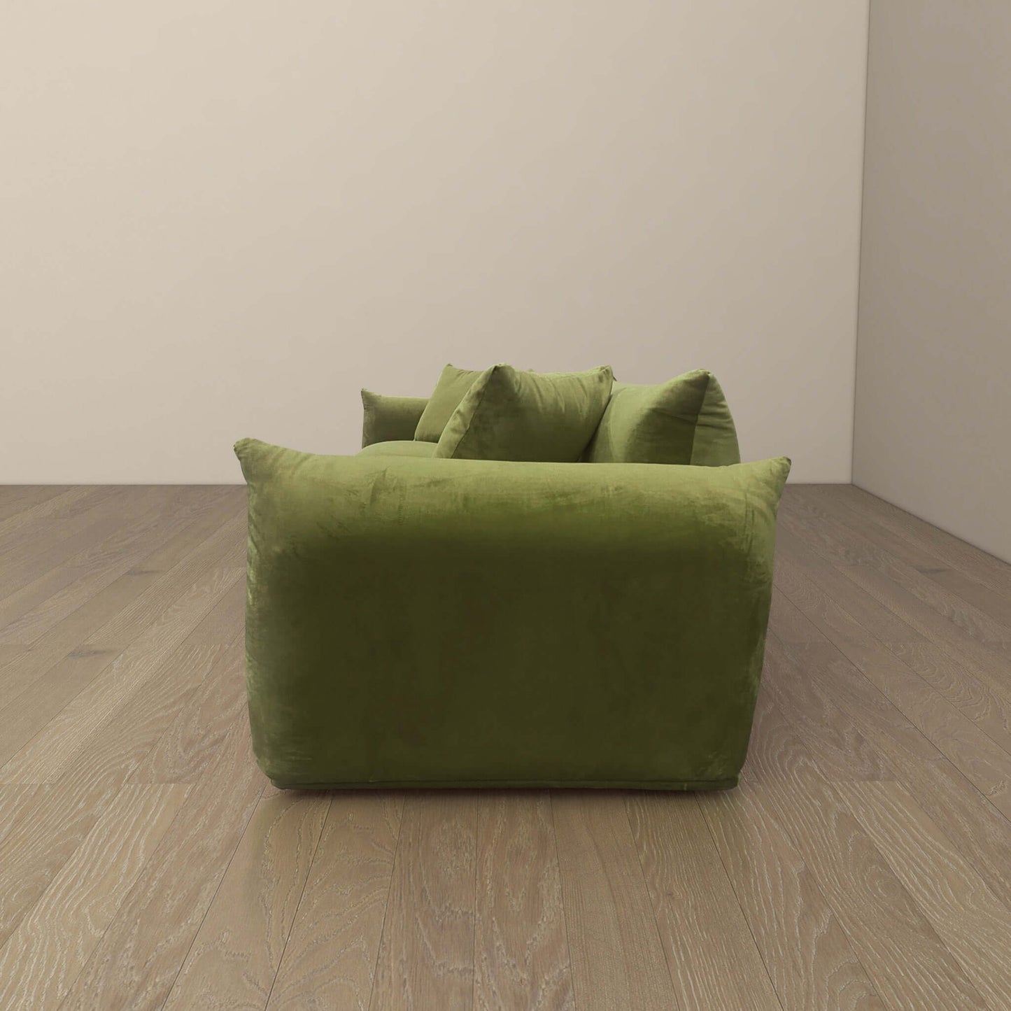 Arlo 100" Olive Green Velvet Sofa