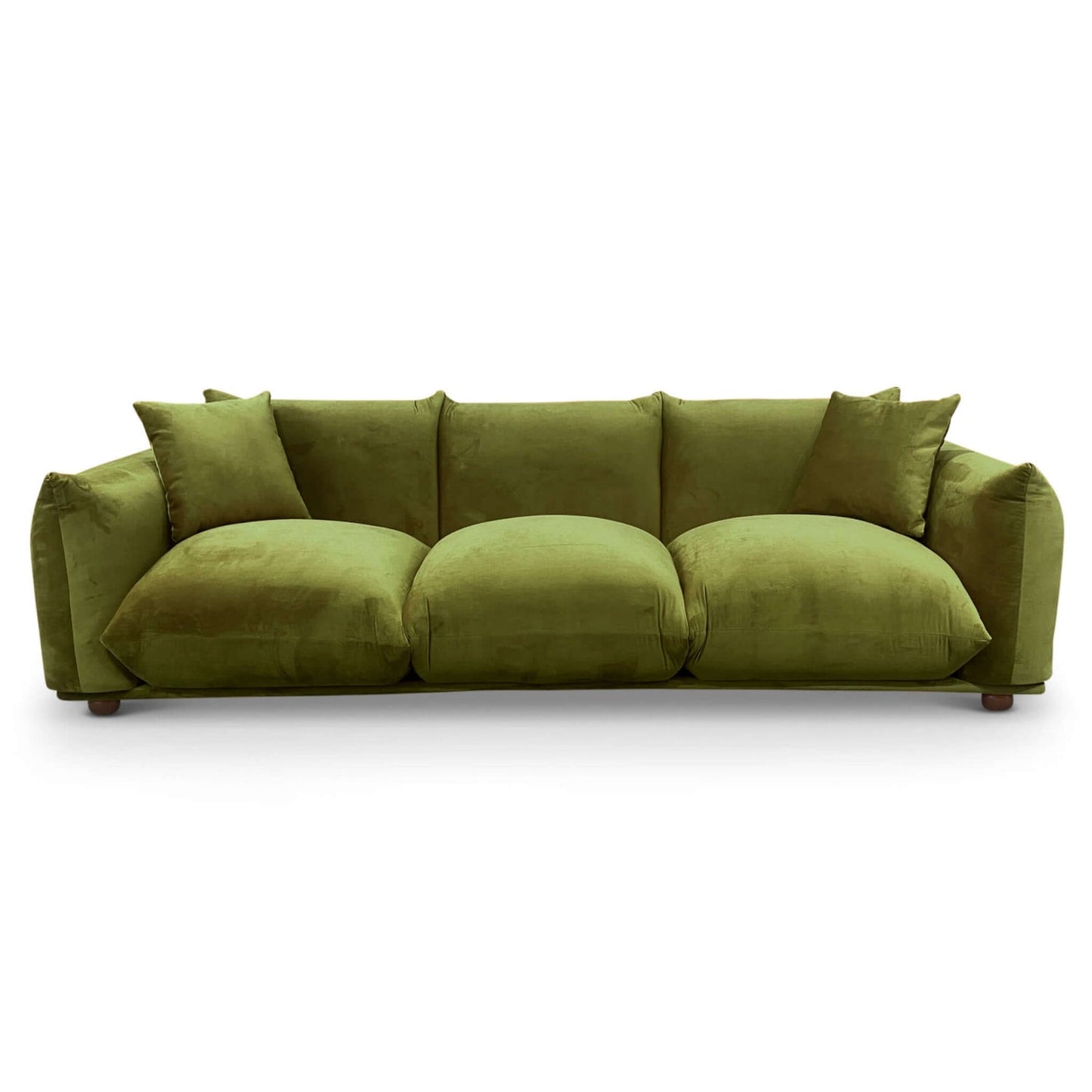 Arlo 100" Olive Green Velvet Sofa