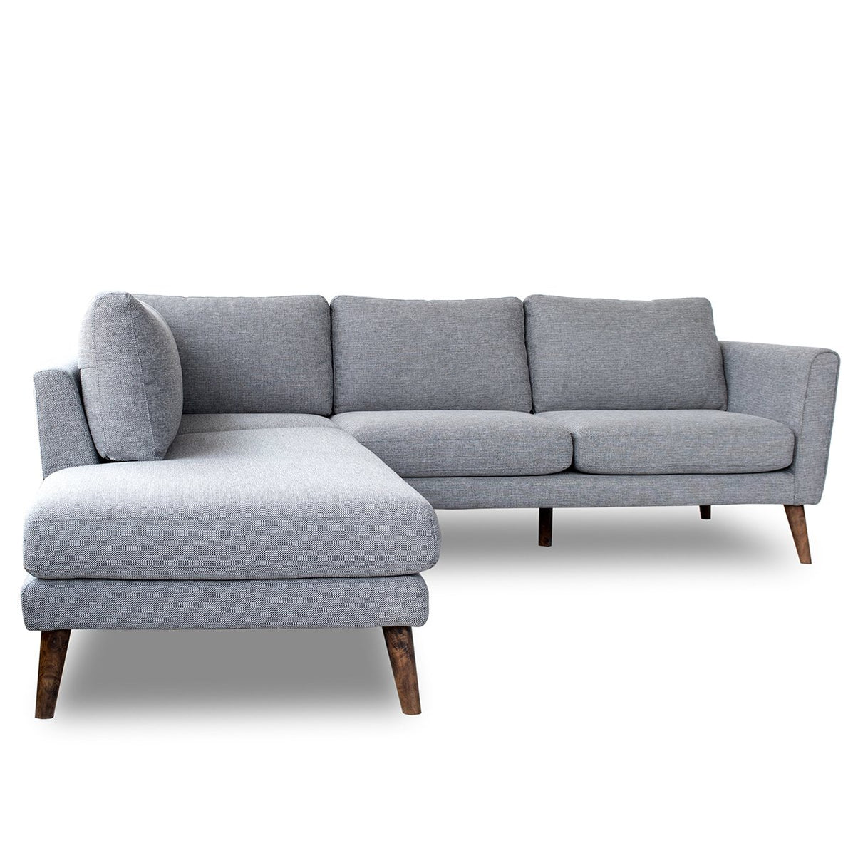 Benson 98" Grey Sectional Sofa Left Facing Chaise