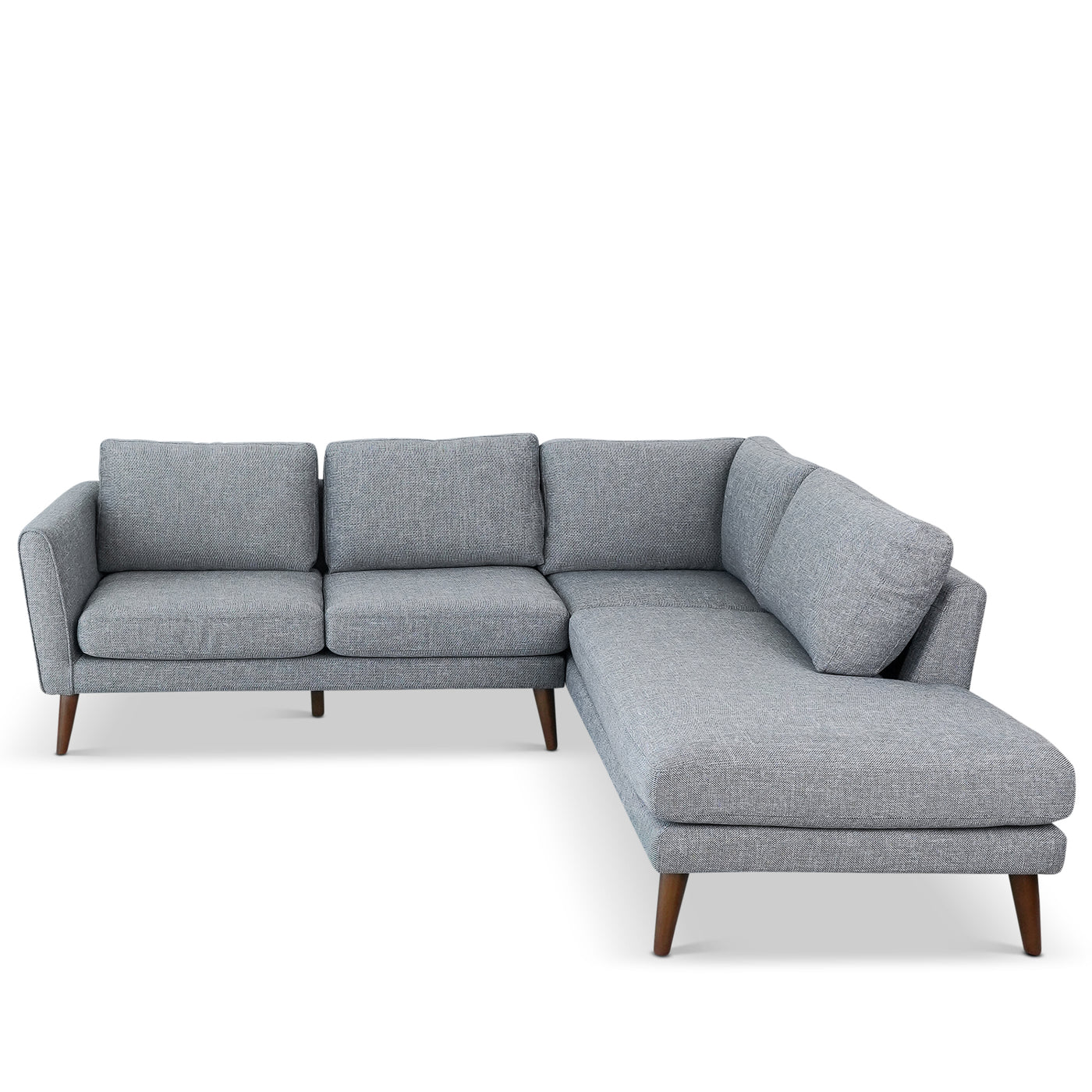 Benson 98" Grey Sectional Sofa Left Facing Chaise