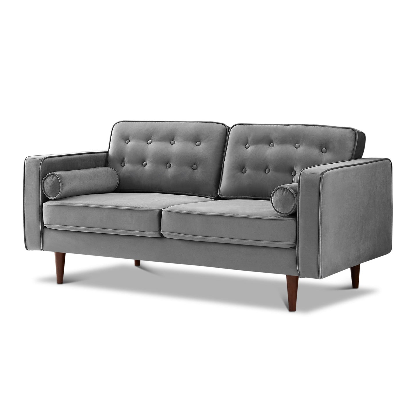 Casey Grey Velvet Loveseat