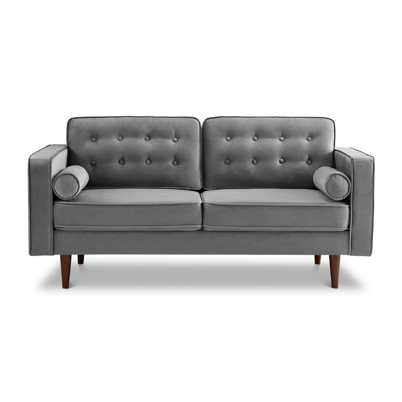 Casey Grey Velvet Loveseat