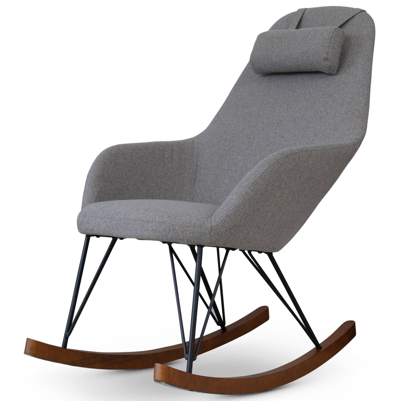 Chloe Grey Mid Century Modern Rocker Chair