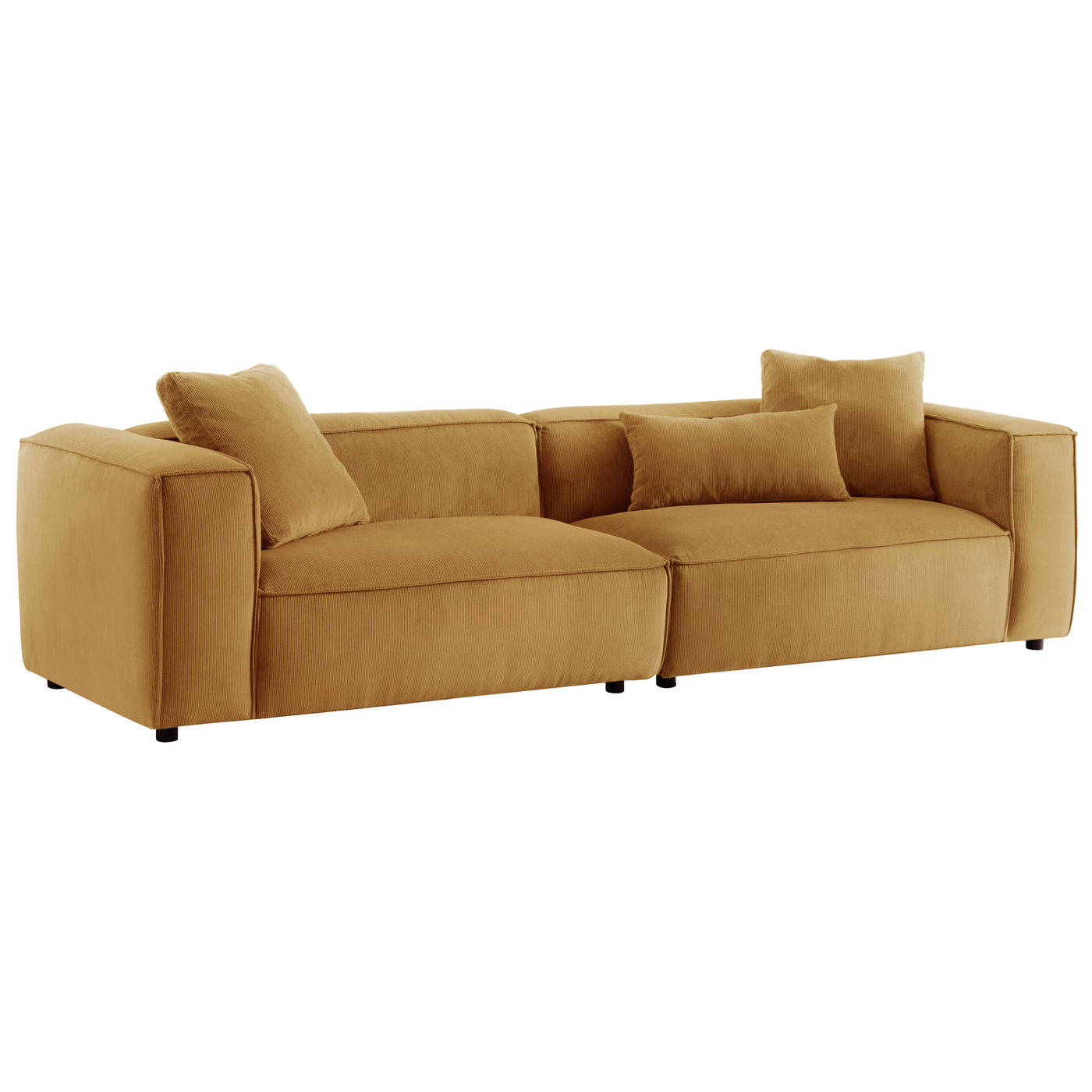 Conner Cognac Corduroy 110" Sofa