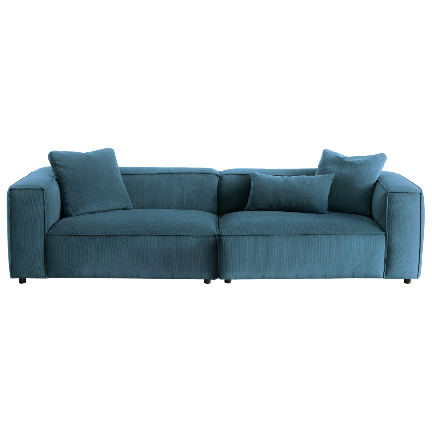 Conner Blue Corduroy 110" Sofa