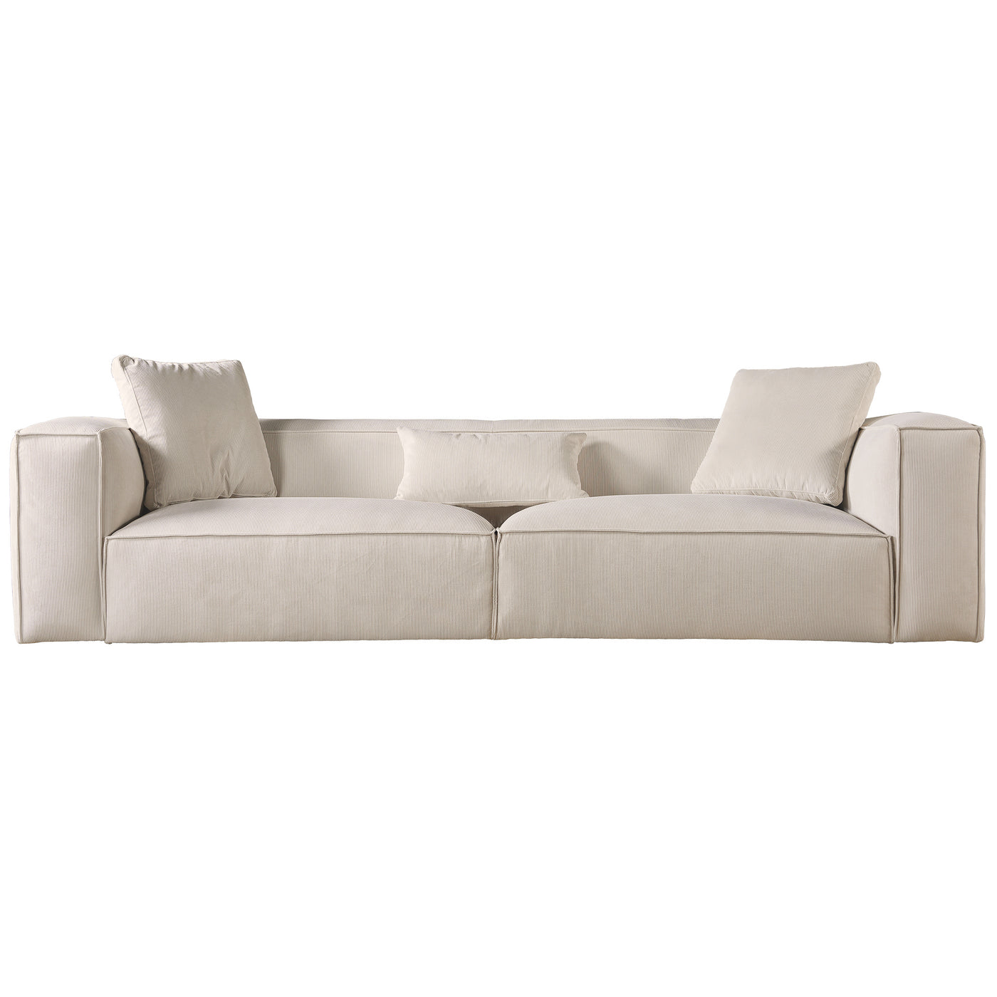 Conner Cream Corduroy 110" Sofa