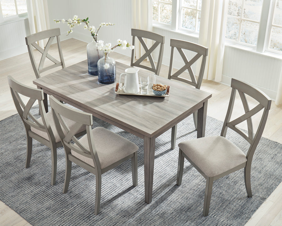 Parellen Beige/Gray Rectangular Storage Dining Set