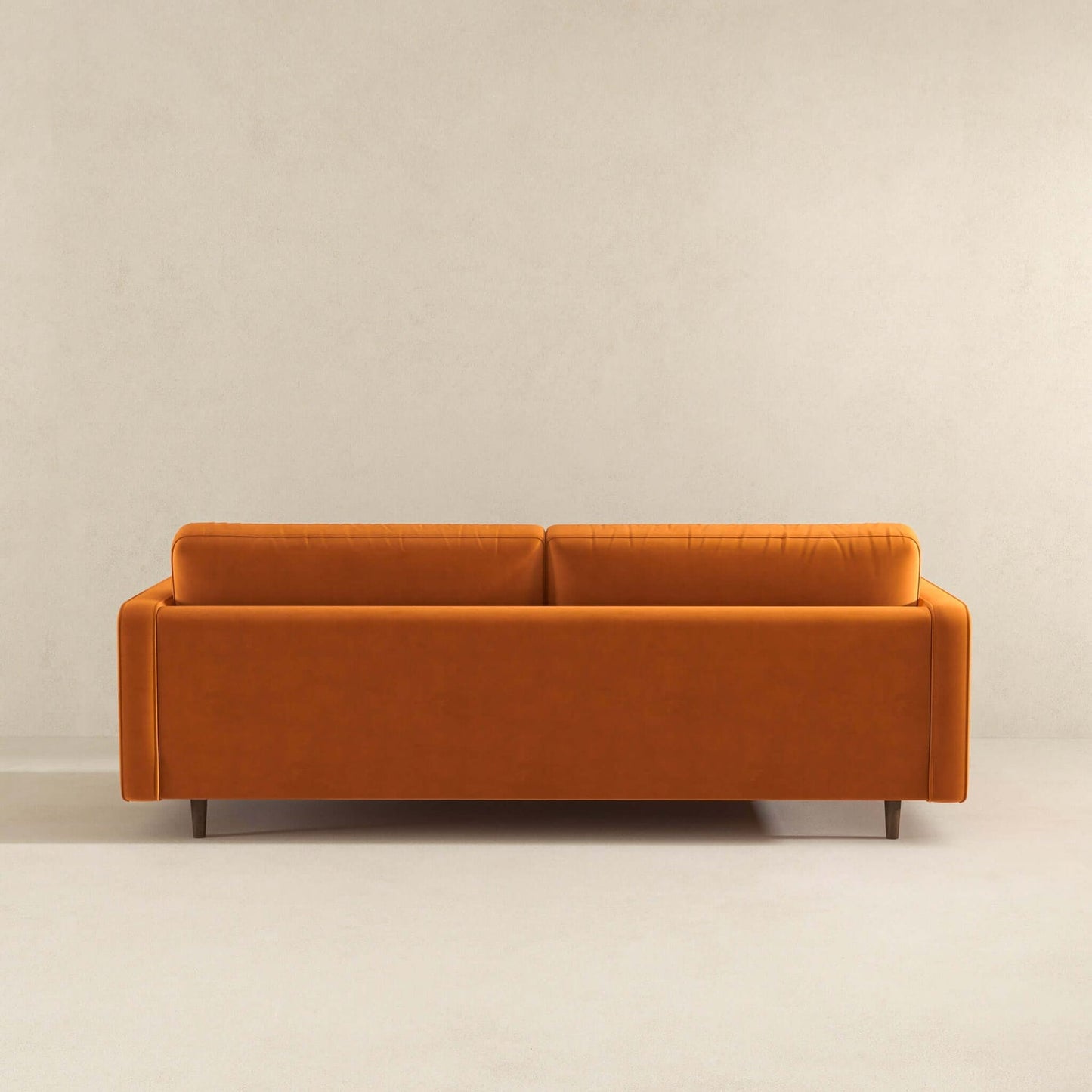 Anthony 88" Mid-Century Modern Burnt Orange  Velvet Sofa