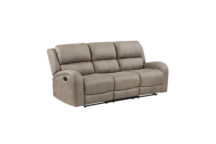 Pagosa Brown Microfiber Reclining Sofa and Loveseat 9601