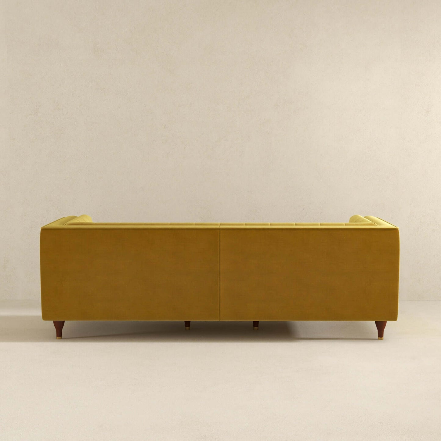 Evelyn 88" Yellow Luxury Chesterfield Sofa