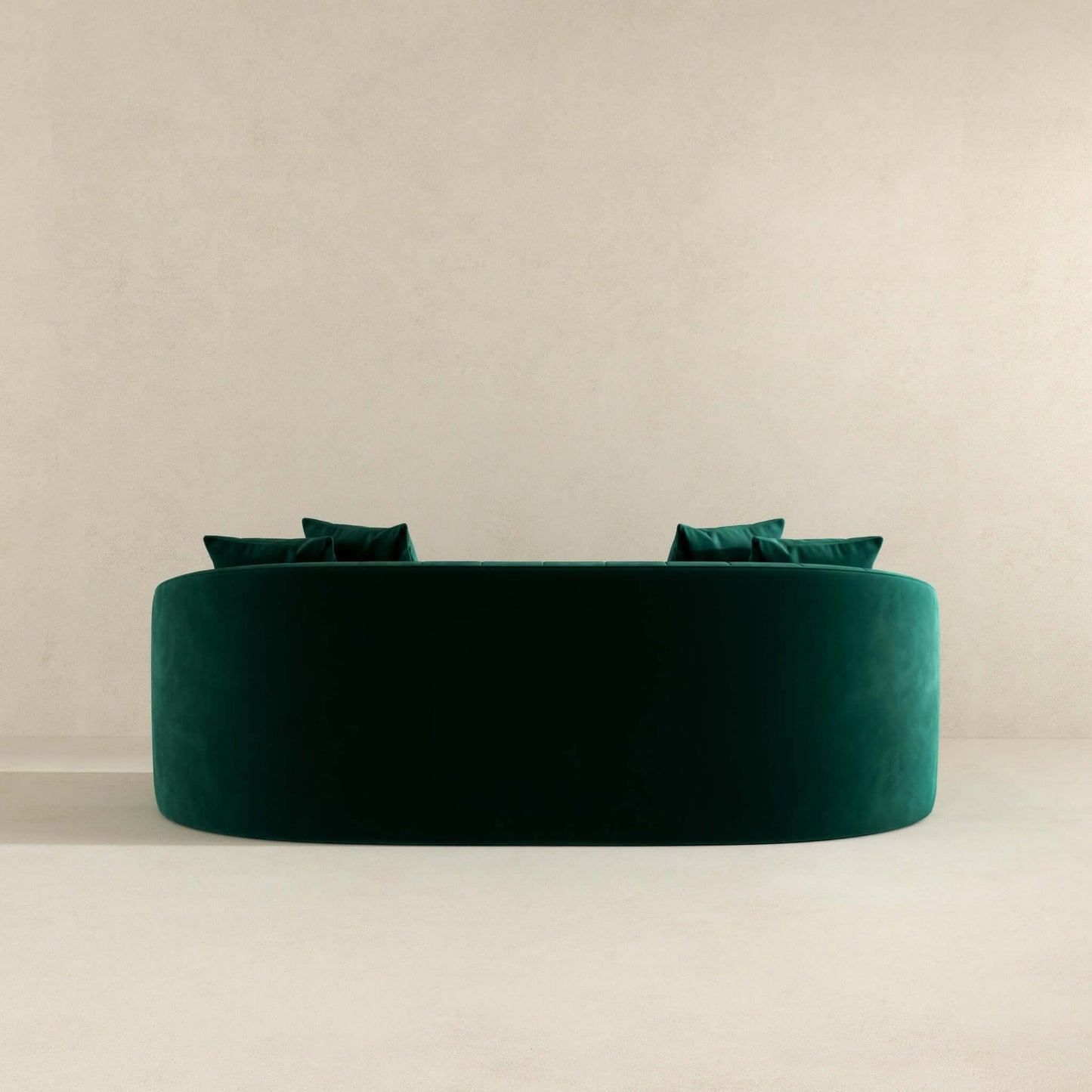 Kante 89" Mid-Century Modern Green Velvet Sofa