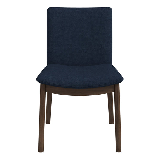 Laura Blue Linen Solid Wood Dining Chair (Set Of 2)