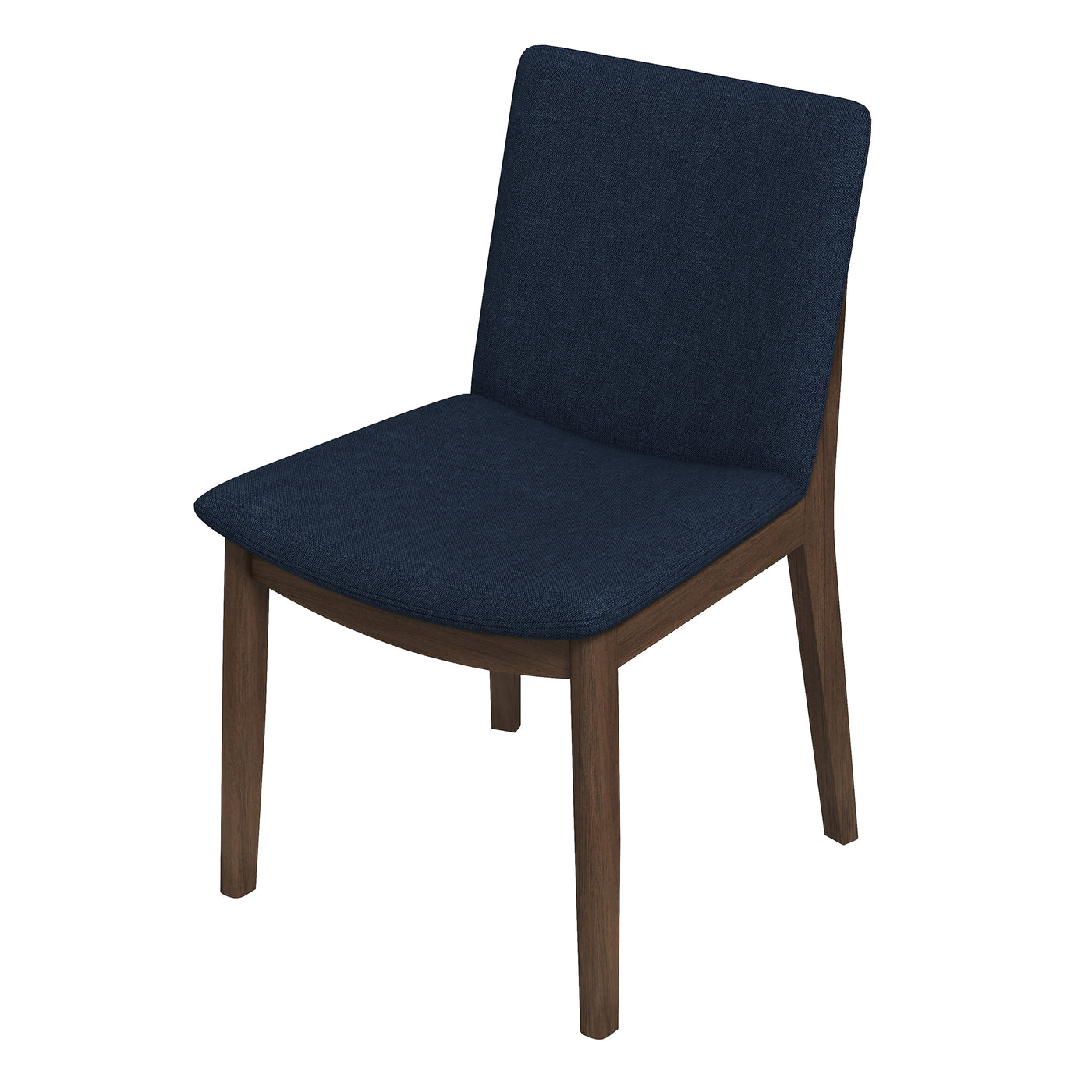 Laura Blue Linen Solid Wood Dining Chair (Set Of 2)