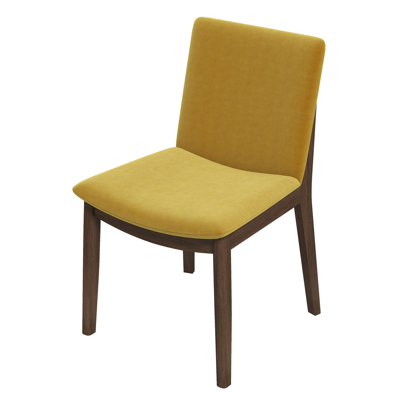 Laura Gold Velvet Solid Wood Dining Chair (Set Of 2)