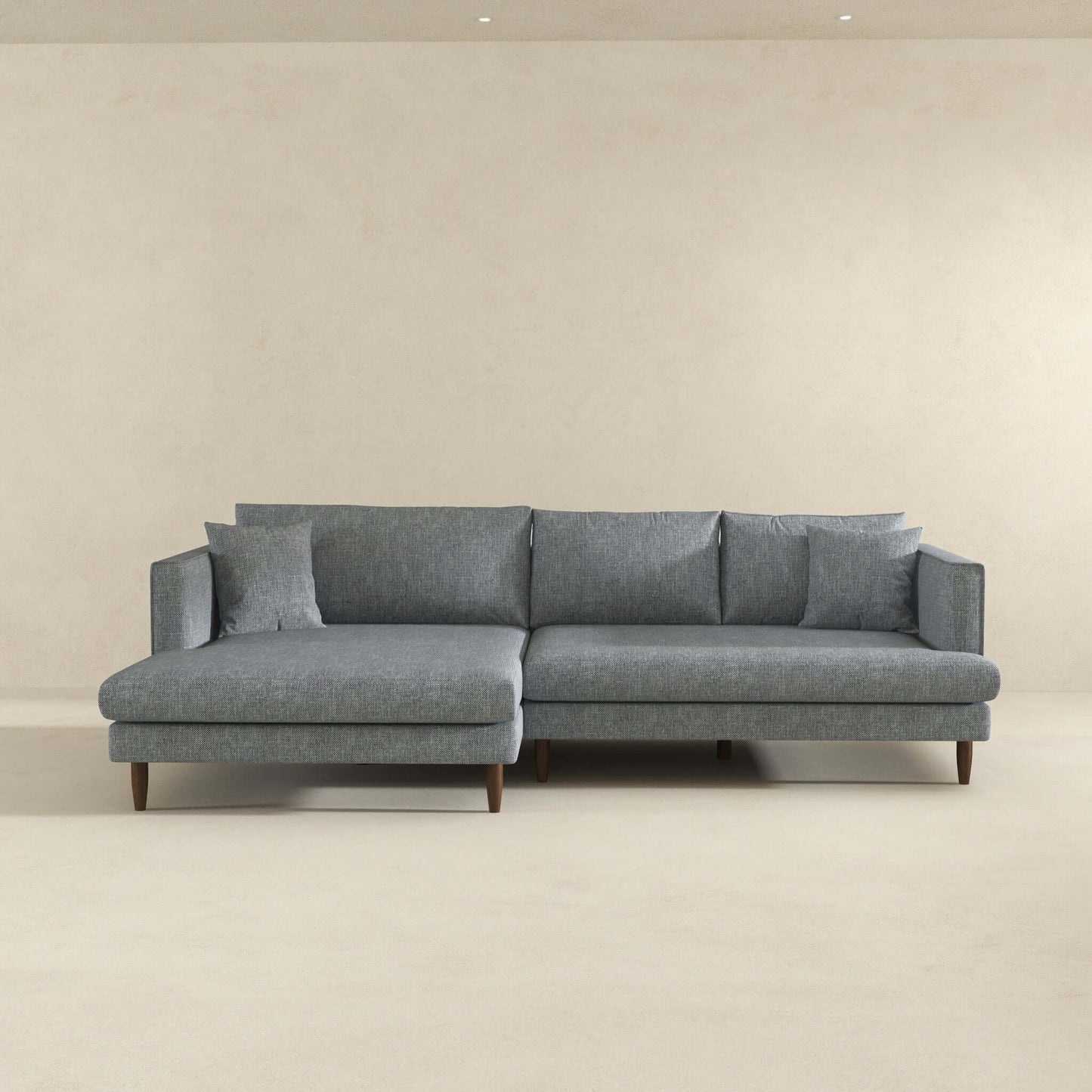 Blake 107" Grey L-Shaped Sectional Sofa Left Facing