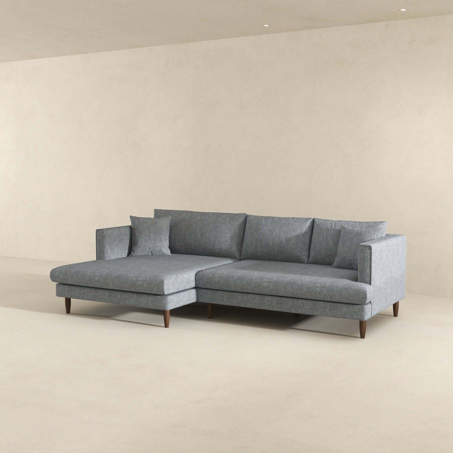 Blake 107" Grey L-Shaped Sectional Sofa Left Facing