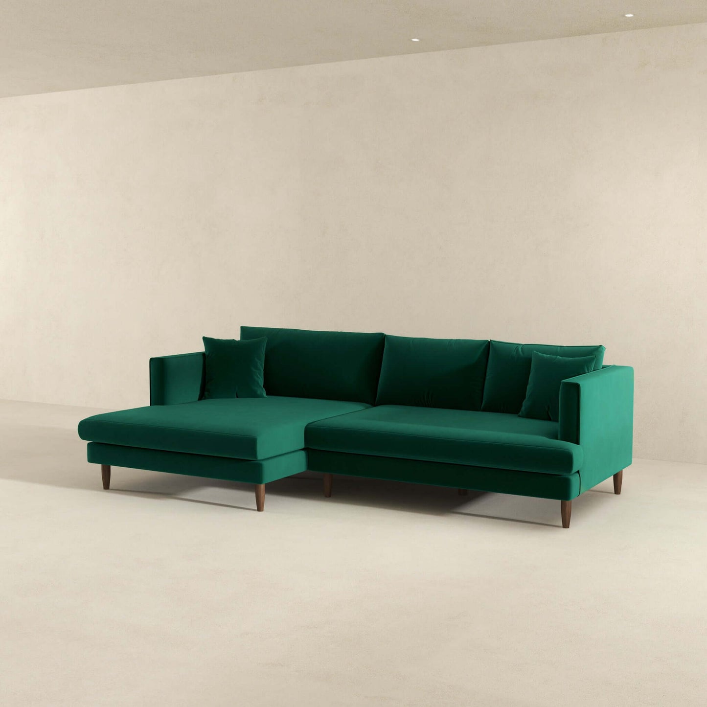 Blake 107" Green L-Shaped Sectional Sofa Left Facing