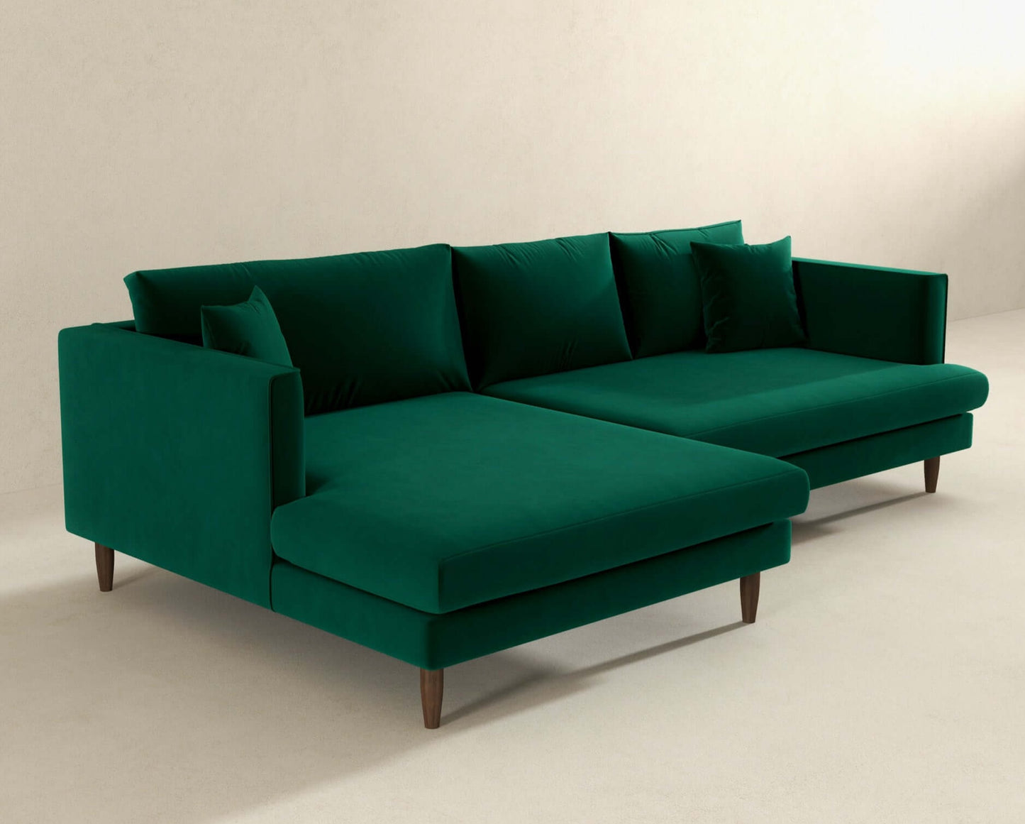 Blake 107" Green L-Shaped Sectional Sofa Left Facing